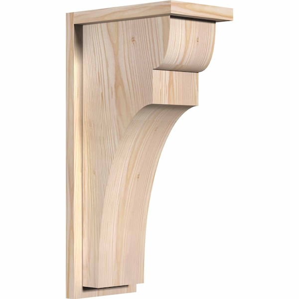 Ekena Millwork Yorktown Smooth Corbel w/Backplate, Douglas Fir, 7 1/2"W x 12"D x 24"H COR08X12X24YOR01SDF - main